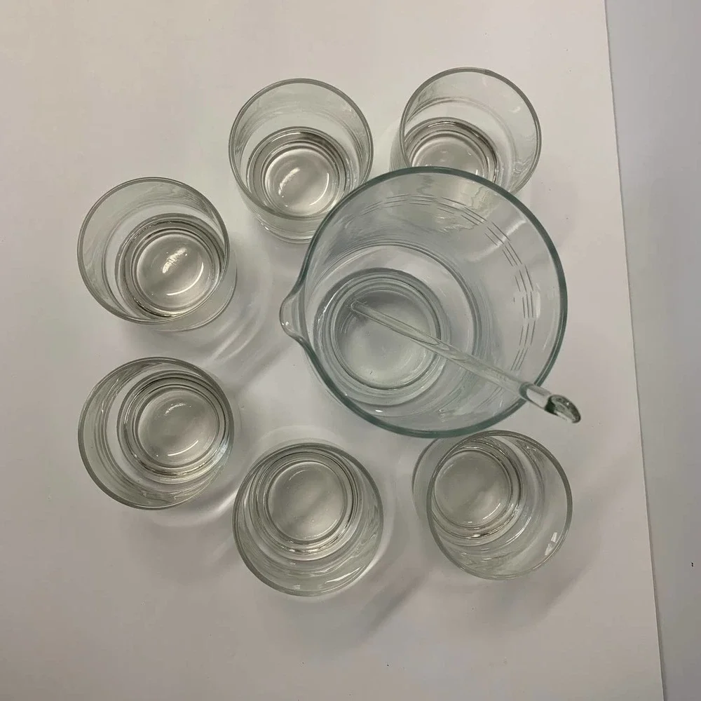 Princess House 8 Piece‎ Crystal Cocktail Beverage Set 1980's Heritage Collection